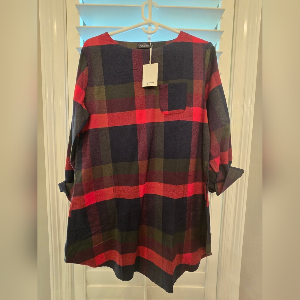 Plaid Long Sleeve Dress